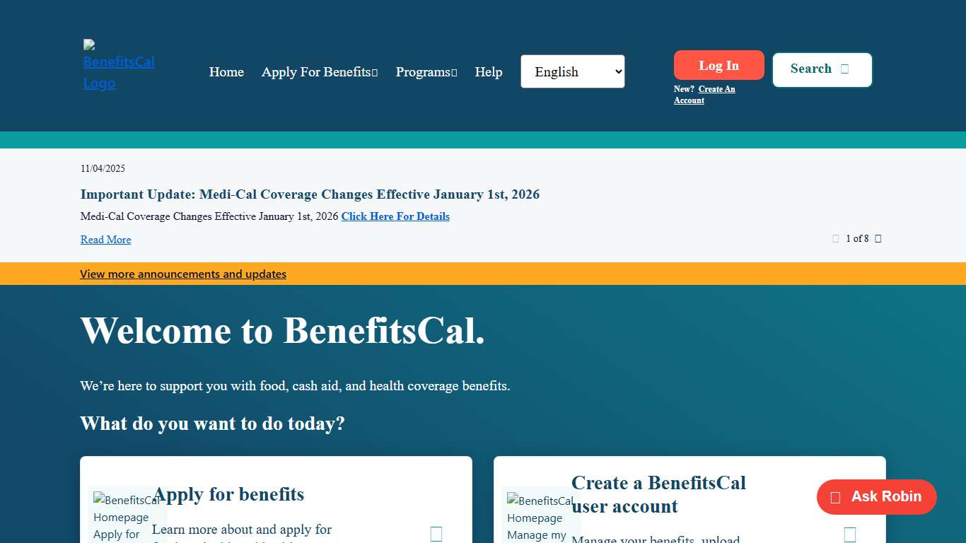 Home | BenefitsCal. Together, we benefit.